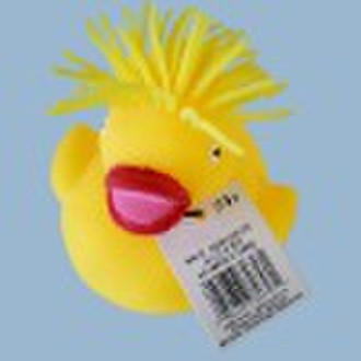 10CM yellow TPR Easter toy duck(with LED)