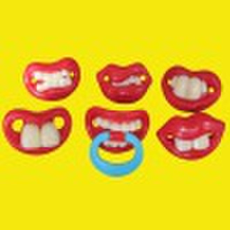 6 designs mixed funny silicone baby pacifier