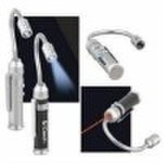 Portable Flexible LED light with Laser pointer and