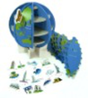 Foam earth puzzle, educational puzzle