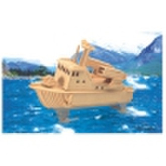 Wooden Toy Missile Speedboat