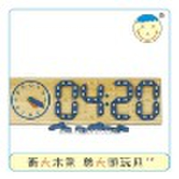 wooden toys,game learning clock