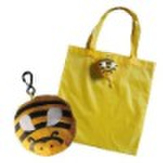 Nylon foldable shopping bag,tiger  shape.