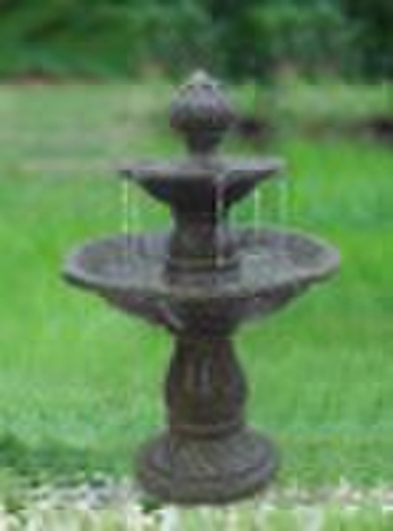 Two tier garden fountain