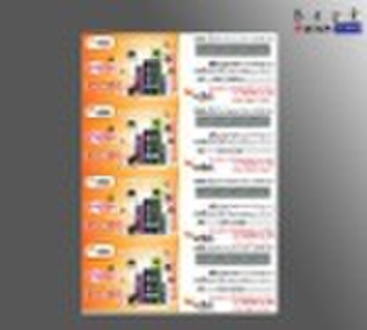 4 in 1 phone prepaid card printing