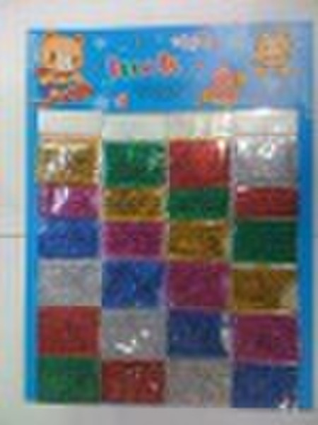 hexagon PET glitter powder with blister cards