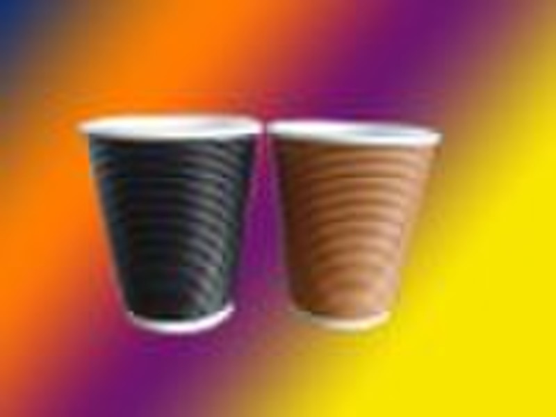 Triple wall paper cups