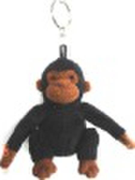 Plush chimpanzee key chain