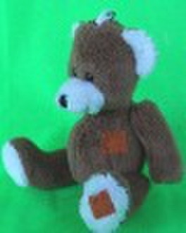 Plush bear keychain