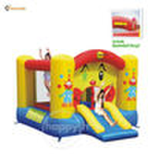 Inflatable castle-9201 Clown Slide and Hoop Bounce