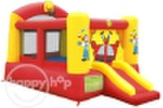 Inflatable castle-9213 Clown Slide and Hoop Bounce
