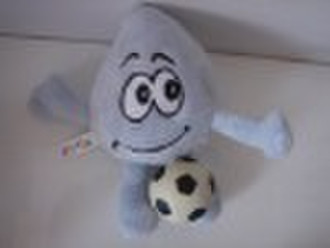 Plush stuffed toy animal with ball