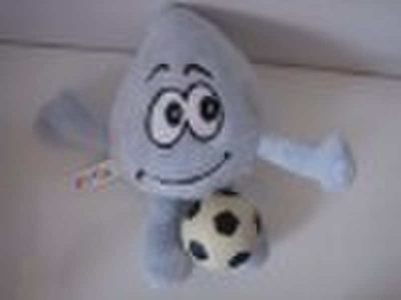 Plush stuffed toy animal with ball