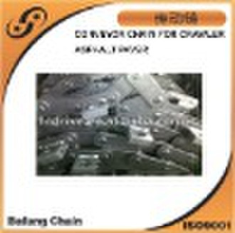 Conveyor chain for crawler asphalt paver