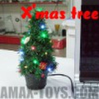 usb-333b USB PVC X'mas Baum mit 24 LED-Licht