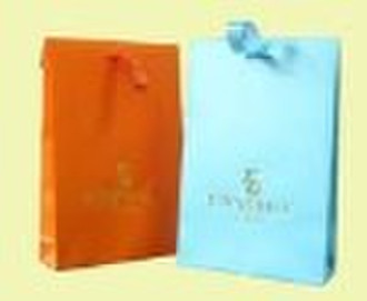 2010  yellow and blue shoping kraft paper bag