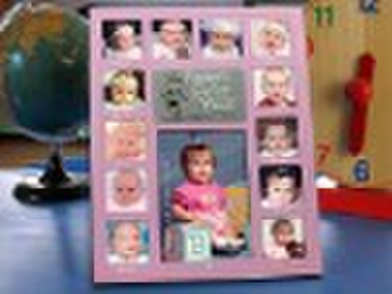 13 photos metal pink babies photo frame