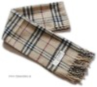 cashmere wool knit scarf check