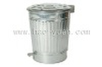 galvanized waste bin with pedal