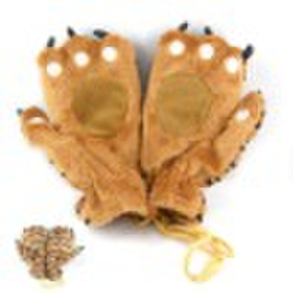 Cute Plush Toy Glove in Tiger Claw Design
