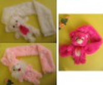 Plush Toy Scarf with Animal Toy