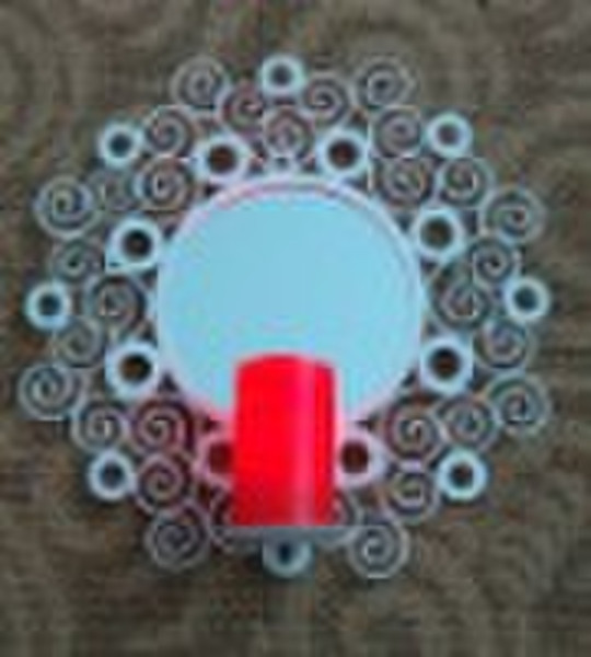 Mirror glass candle-holder