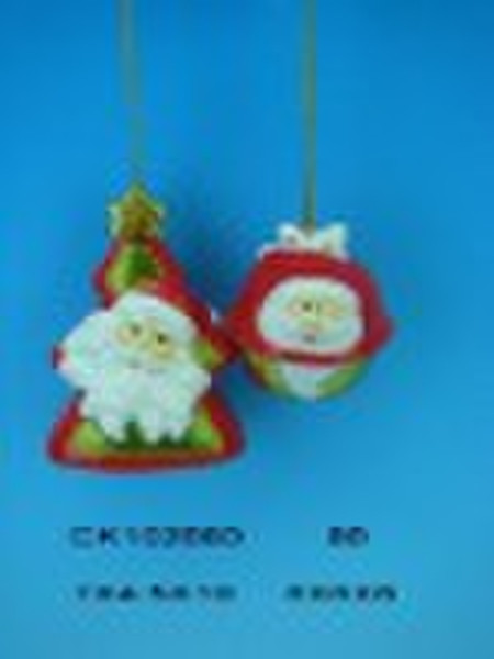 Ceramic Santa mini wind chime