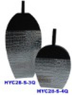 Crocodile leather vase