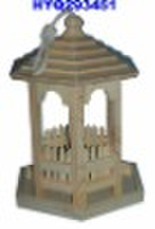 Wood bird feeder
