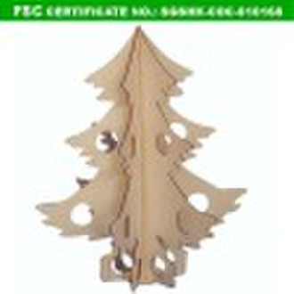 Wooden X-mas tree decoration