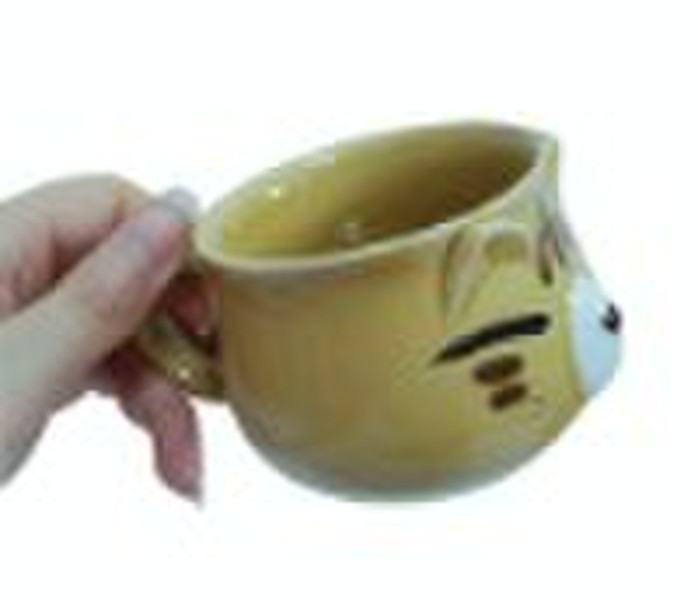 pottery animal cup(cat)