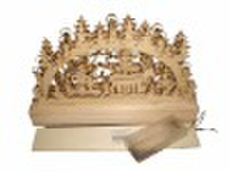 christmas wooden laser with LED