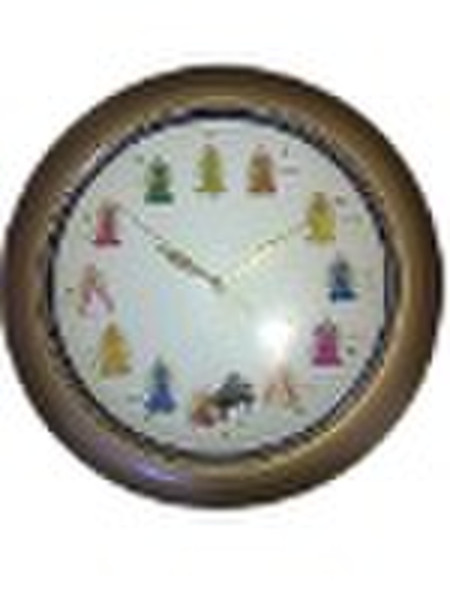 Angel Design Quartz Analog Music Wall Clock