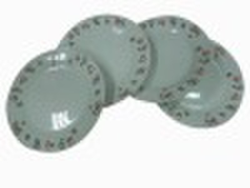 Microwave-safe Porcelain Plate Set With Decal