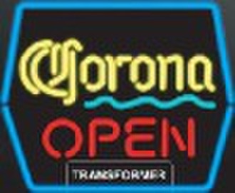 Corona OPEN neon sign