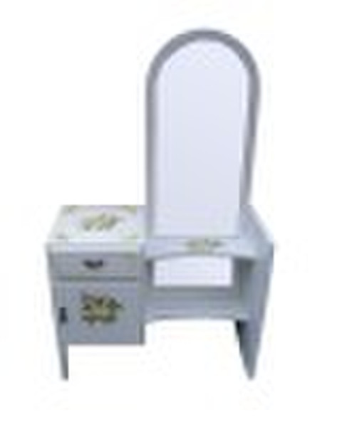 the antqiue dresser with table,mirror and stool