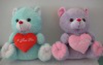 plush bears with heart