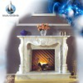 White Marble Fireplace