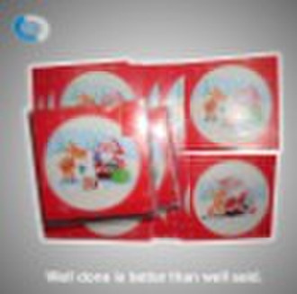 festival greeting card with santa claus