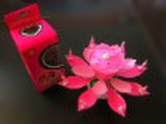 Lotus (Blume) Geburtstag Musik Kerze
