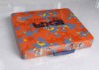 tin box with handle