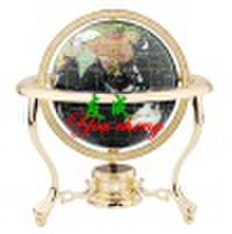 Gemstone globe with Semi-Meridian Stand