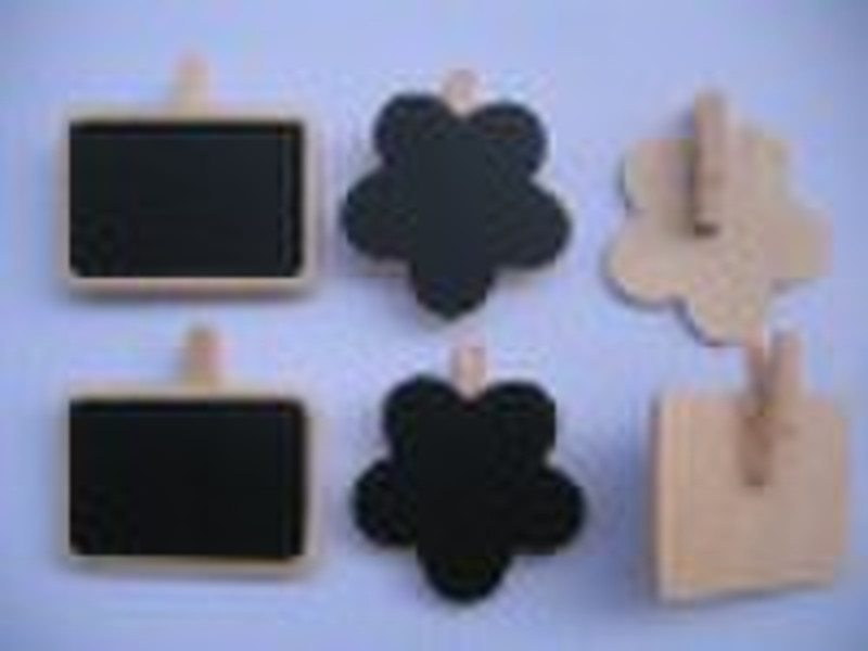 Craft blackboard clip peg wooden decoration