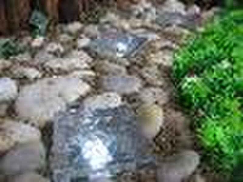 LED Solar Ice square plate 7x7x5cm --- Garden Ligh