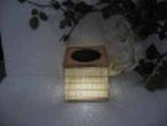 Solar Bamboo Lantern-Cube -- Solar Lights