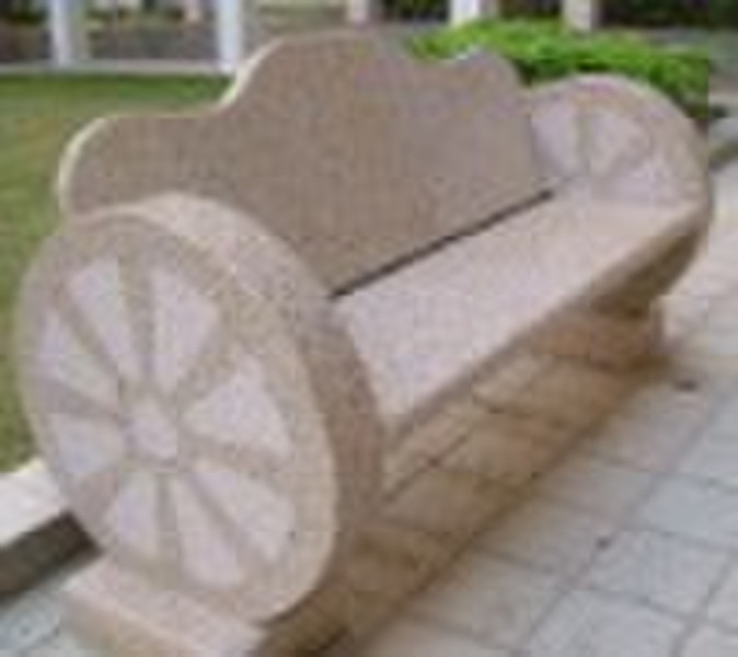 Yellow color natural stone bench HR-LTC002