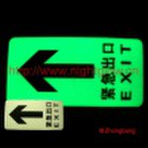 photoluminescent exit sign