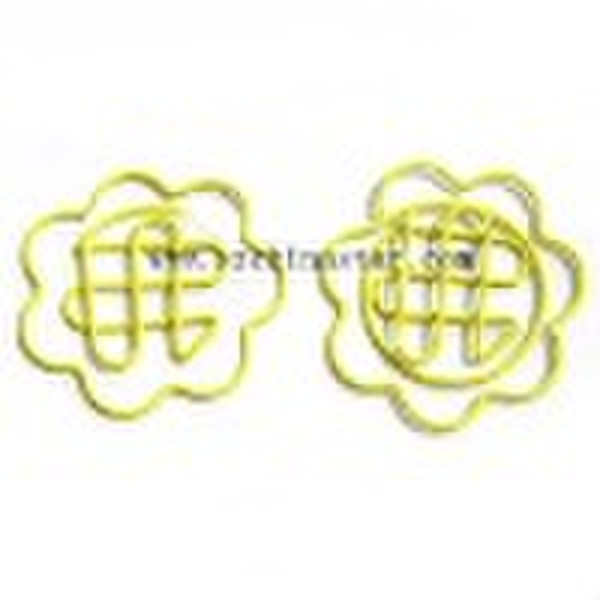 Beautiful recycling flower shape paper clip