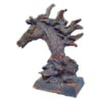 Horse Head Sculpture, Garden Ornament