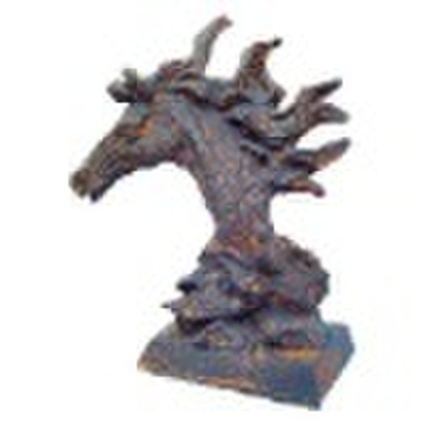 Horse Head Sculpture, Garden Ornament